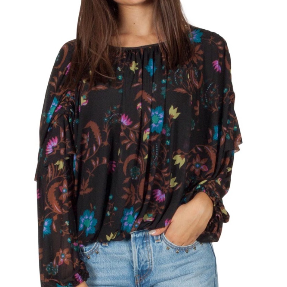 Free People Wildflower Mesh Top